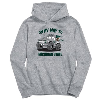 Toddler Vive La Fete Gray Michigan State Spartans On My Way To Pullover Hoodie
