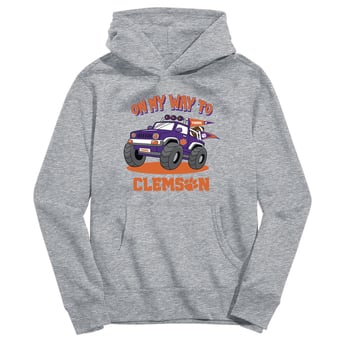 Toddler Vive La Fete Gray Clemson Tigers On My Way To Pullover Hoodie