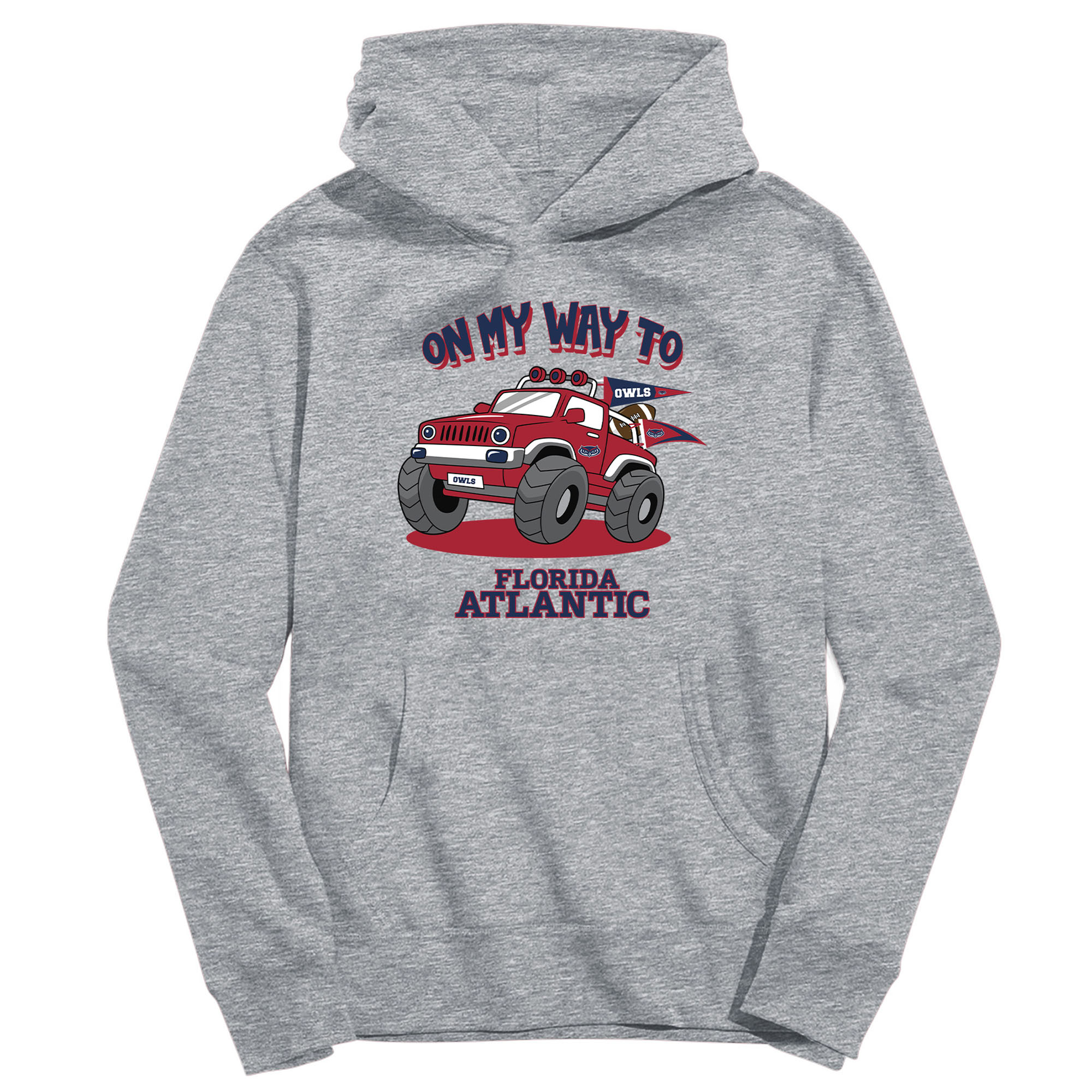 Toddler Vive La Fete Gray Florida Atlantic Owls On My Way To Pullover Hoodie Toddler Vive La Fete Gray Florida Atlantic Owls On My Way To Pullover Hoodie