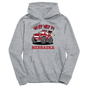 Toddler Vive La Fete Gray Nebraska Huskers On My Way To Pullover Hoodie
