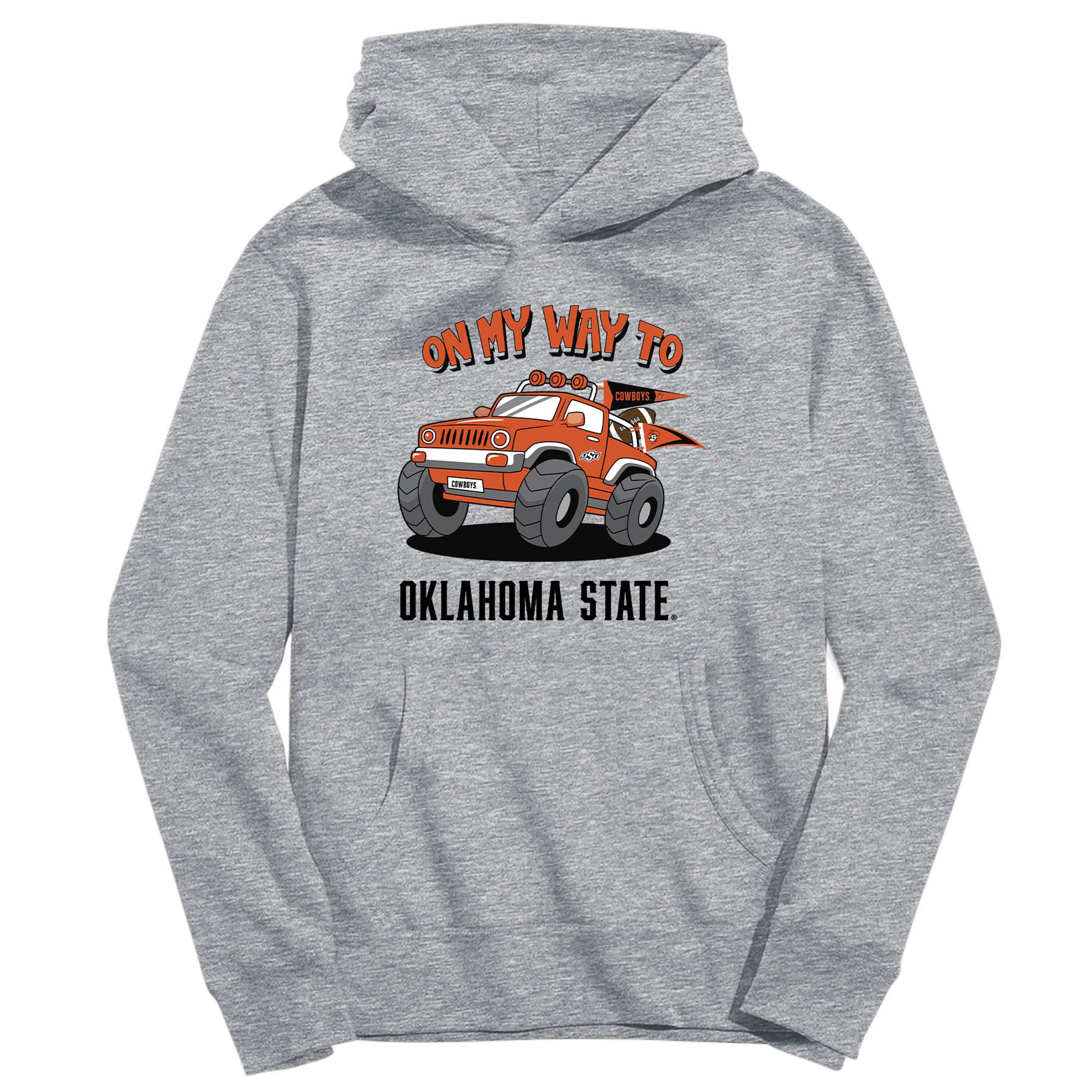 Toddler Vive La Fete Gray Oklahoma State Cowboys On My Way To Pullover Hoodie