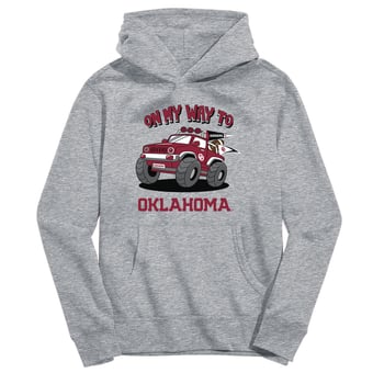 Toddler Vive La Fete Gray Oklahoma Sooners On My Way To Pullover Hoodie