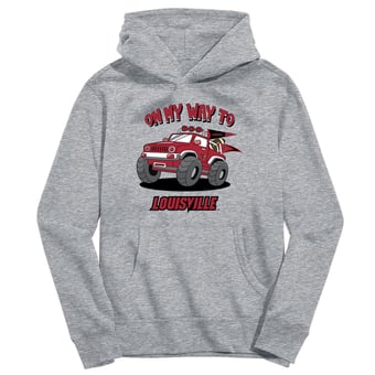 Toddler Vive La Fete Gray Louisville Cardinals On My Way To Pullover Hoodie