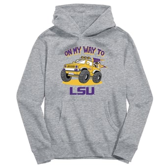Toddler Vive La Fete Gray LSU Tigers On My Way To Pullover Hoodie