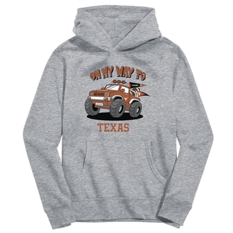 Toddler Vive La Fete Gray Texas Longhorns On My Way To Pullover Hoodie