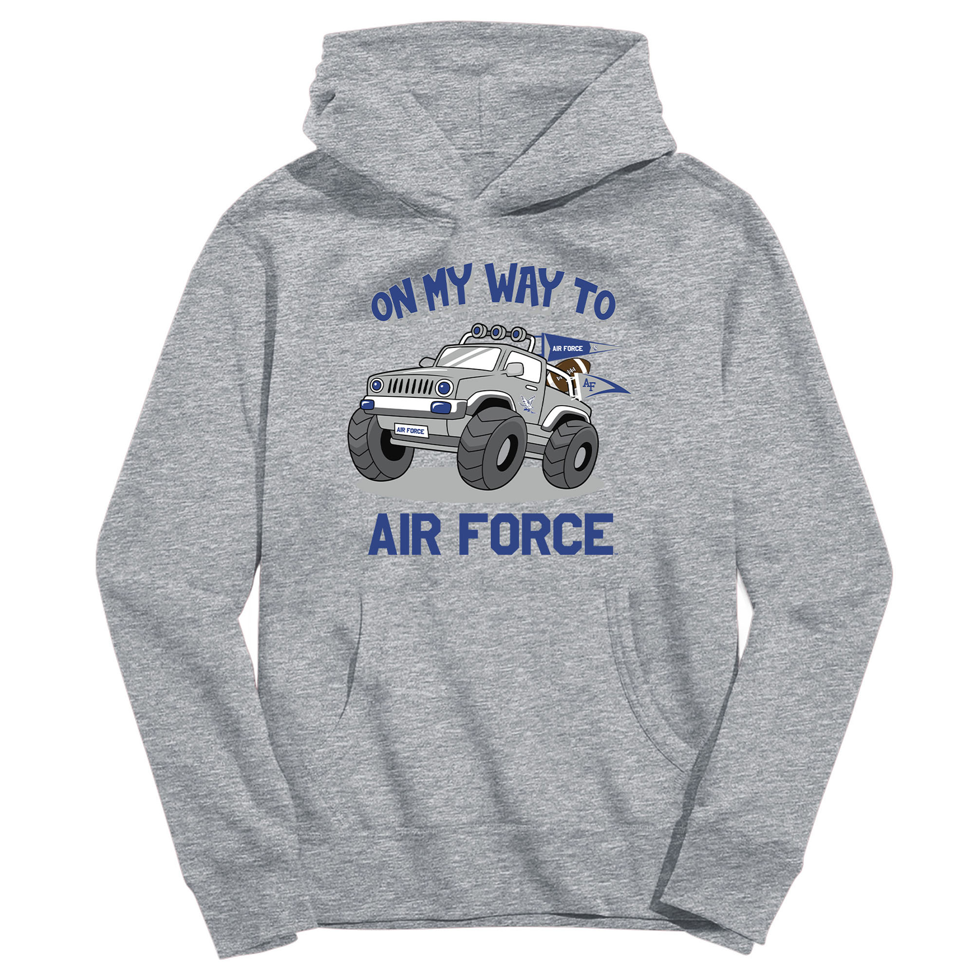 Toddler Vive La Fete Gray Air Force Falcons On My Way To Pullover Hoodie Toddler Vive La Fete Gray Air Force Falcons On My Way To Pullover Hoodie