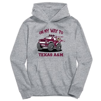 Toddler Vive La Fete Gray Texas A&M Aggies On My Way To Pullover Hoodie