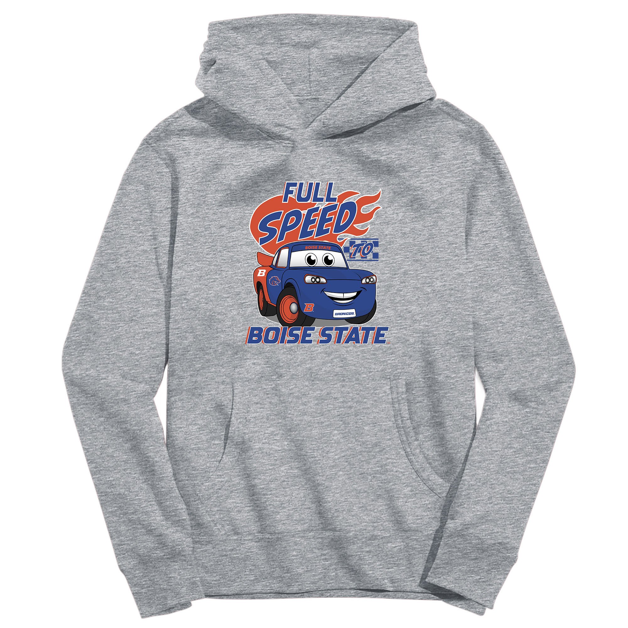 Youth Vive La Fete Gray Boise State Broncos Full Speed Pullover Hoodie