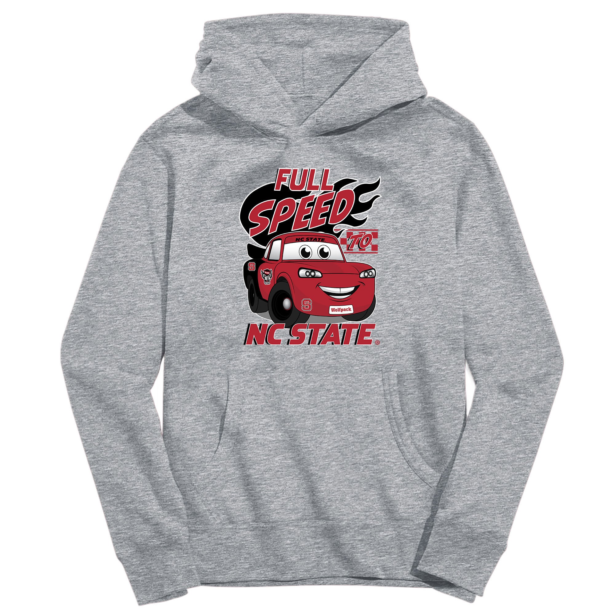 Youth Vive La Fete Gray NC State Wolfpack Full Speed Pullover Hoodie