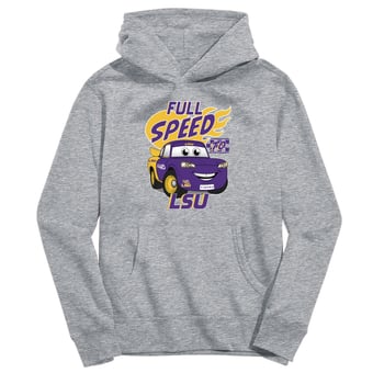 Youth Vive La Fete Gray LSU Tigers Full Speed Pullover Hoodie