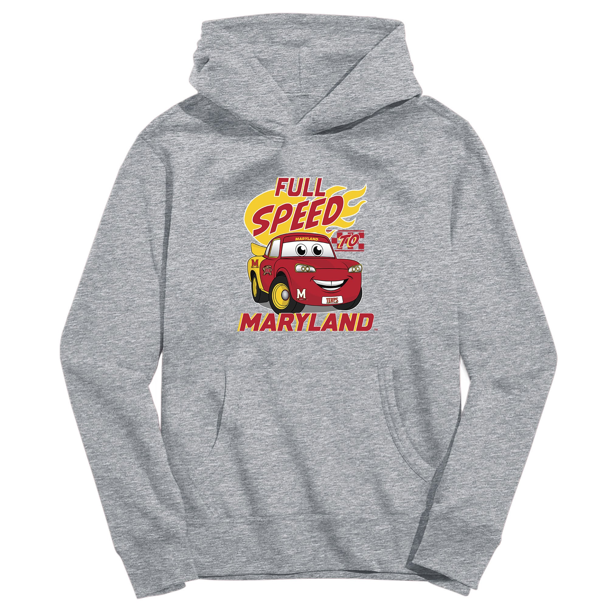 Youth Vive La Fete Gray Maryland Terrapins Full Speed Pullover Hoodie