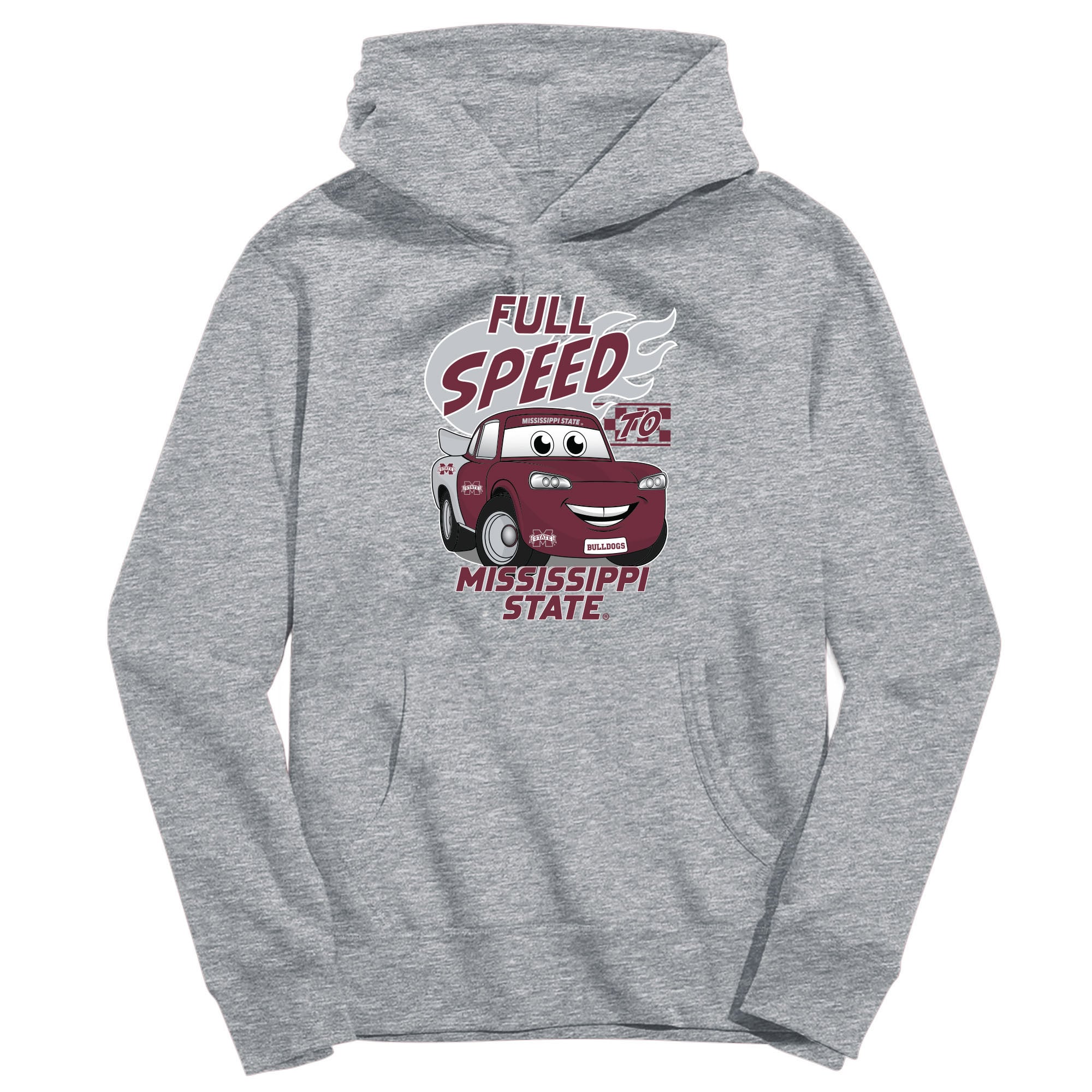 Youth Vive La Fete Gray Mississippi State Bulldogs Full Speed Pullover Hoodie