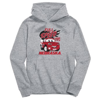 Youth Vive La Fete Gray Nebraska Huskers Full Speed Pullover Hoodie