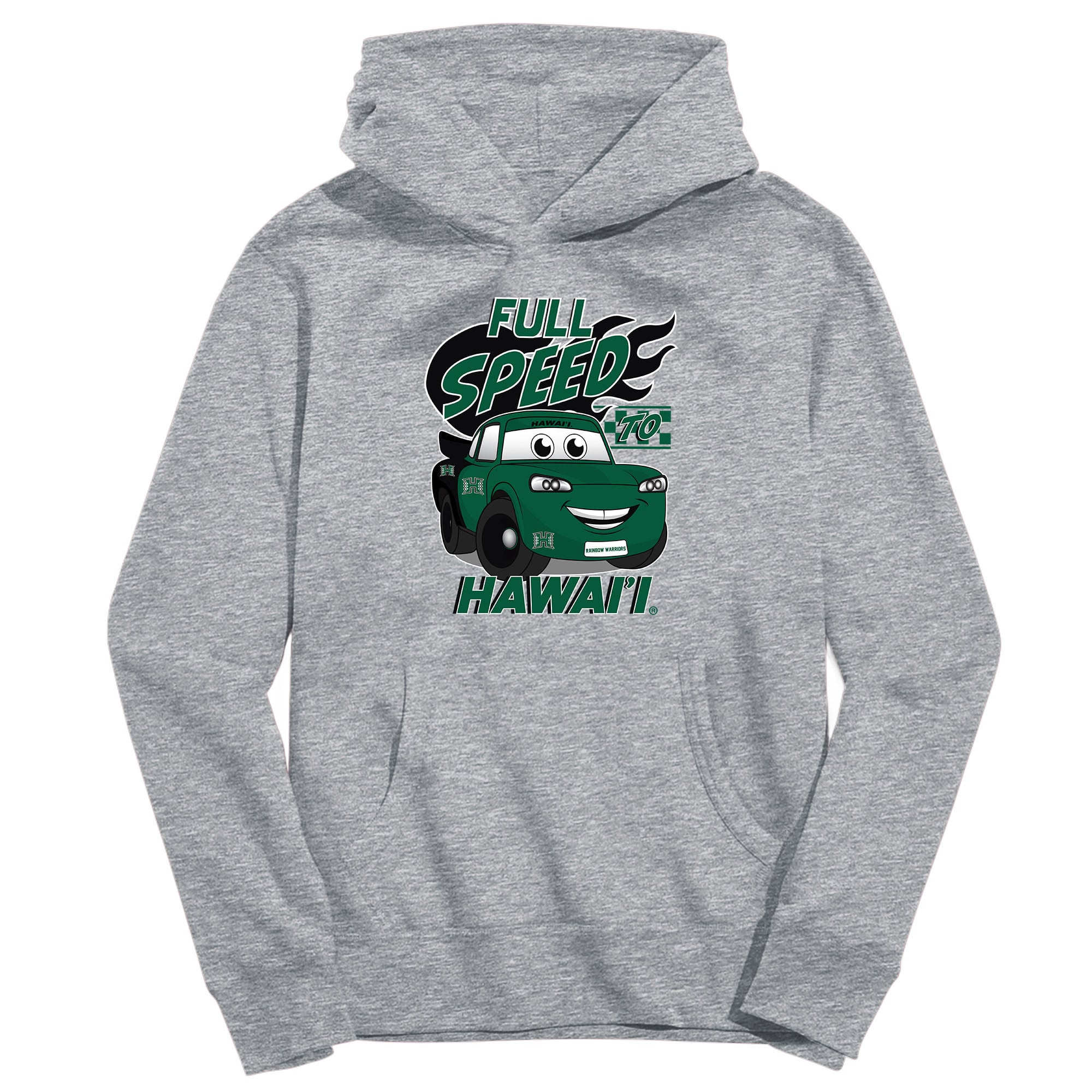 Youth Vive La Fete Gray Hawaii Rainbow Warriors Full Speed Pullover Hoodie