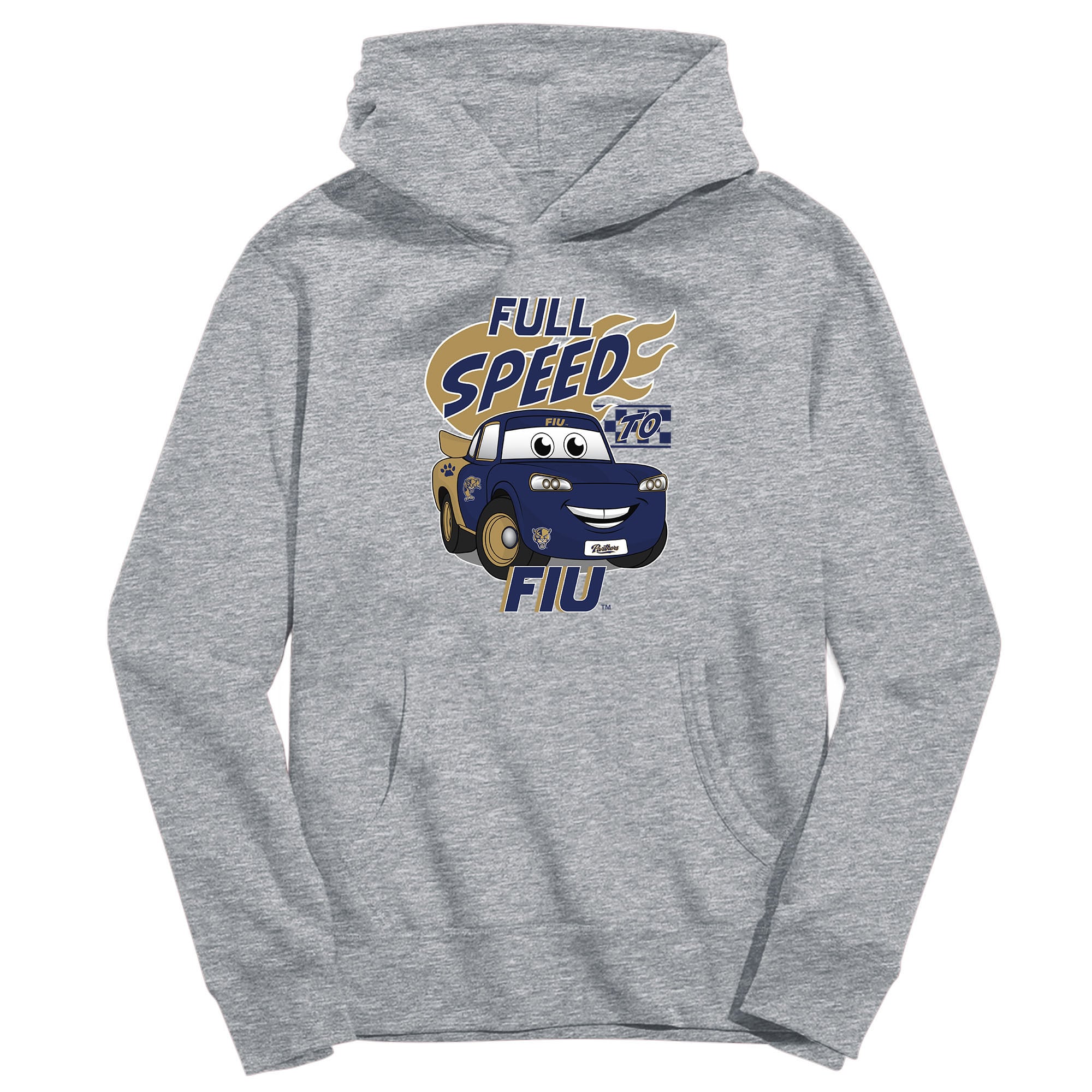Youth Vive La Fete Gray FIU Panthers Full Speed Pullover Hoodie