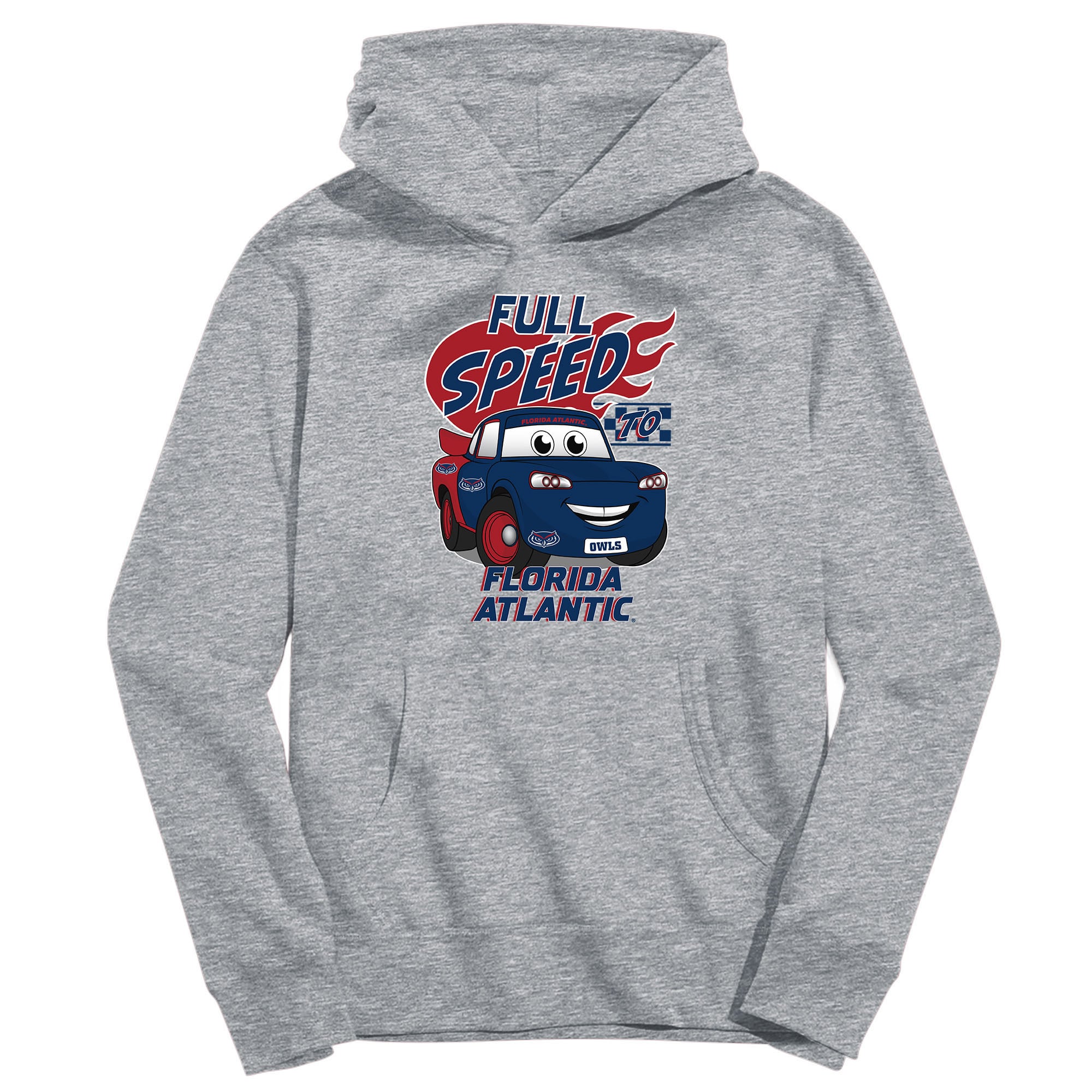 Youth Vive La Fete Gray Florida Atlantic Owls Full Speed Pullover Hoodie