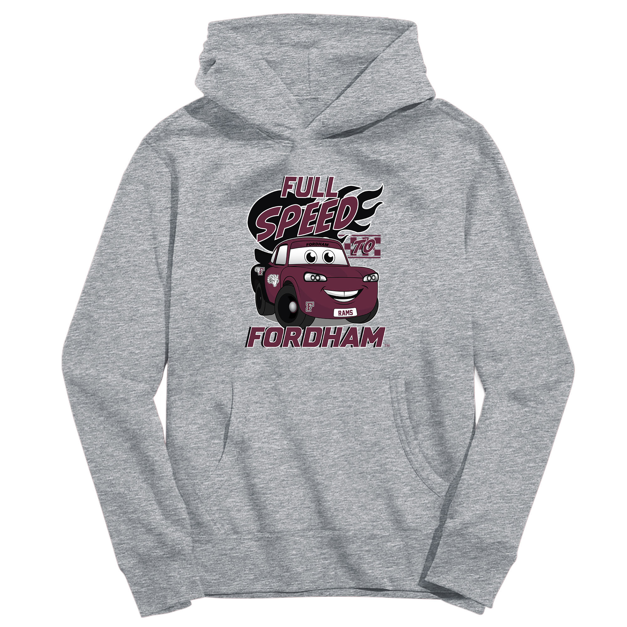 Youth Vive La Fete Gray Fordham Rams Full Speed Pullover Hoodie Youth Vive La Fete Gray Fordham Rams Full Speed Pullover Hoodie