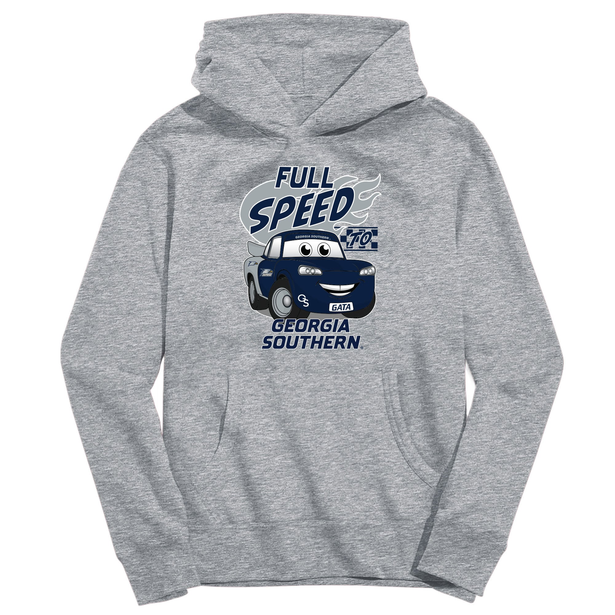 Youth Vive La Fete Gray Georgia Southern Eagles Full Speed Pullover Hoodie