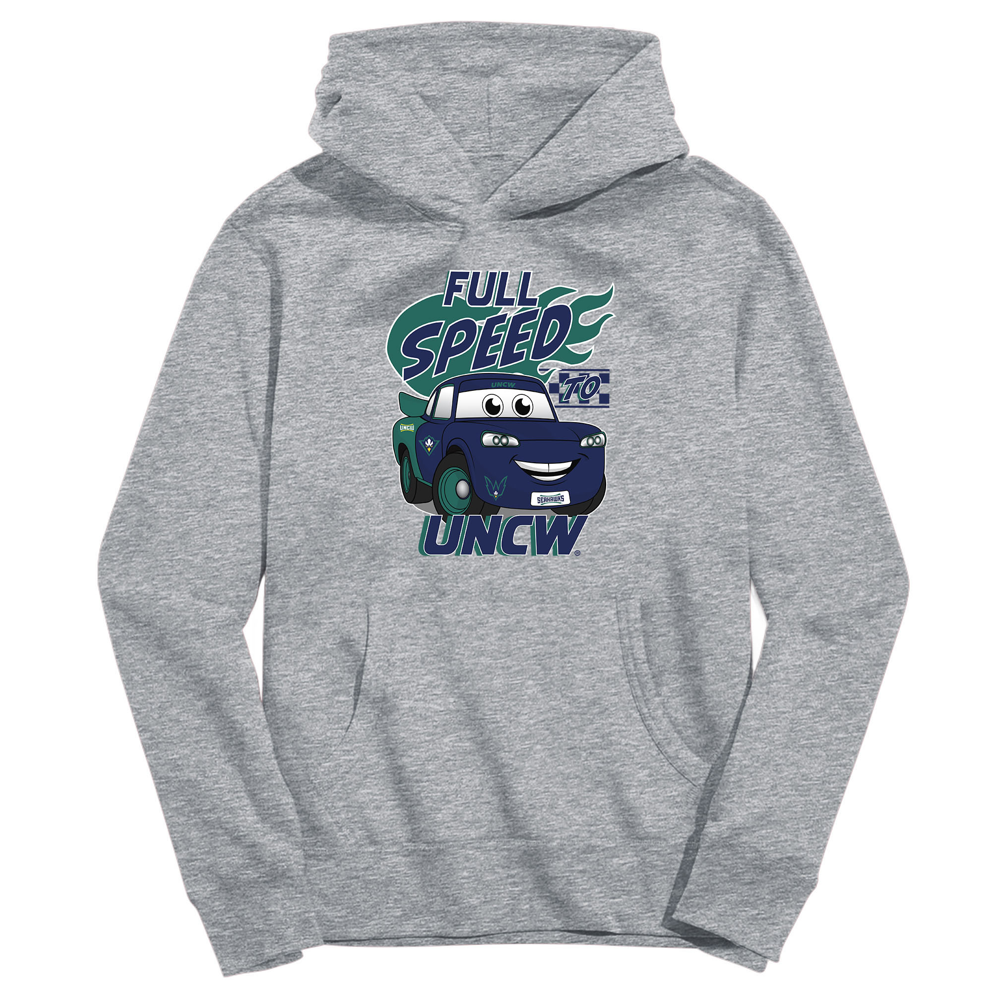 Youth Vive La Fete Gray UNC Wilmington Seahawks Full Speed Pullover Hoodie