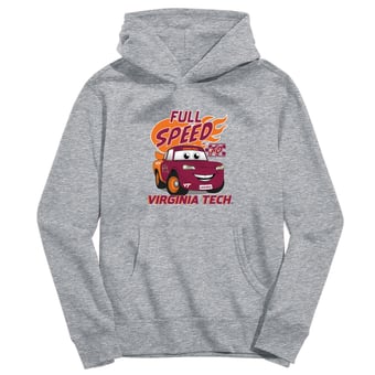 Youth Vive La Fete Gray Virginia Tech Hokies Full Speed Pullover Hoodie