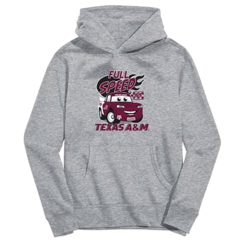 Youth Vive La Fete Gray Texas A&M Aggies Full Speed Pullover Hoodie