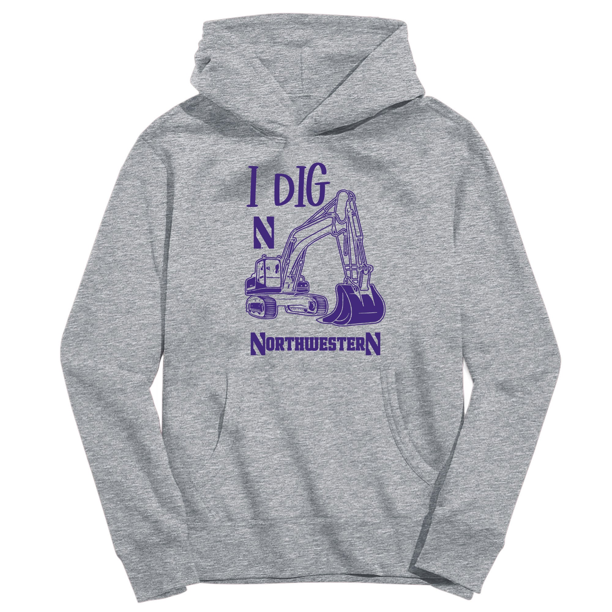 Youth Vive La Fete Gray Northwestern Wildcats Excavator Pullover Hoodie