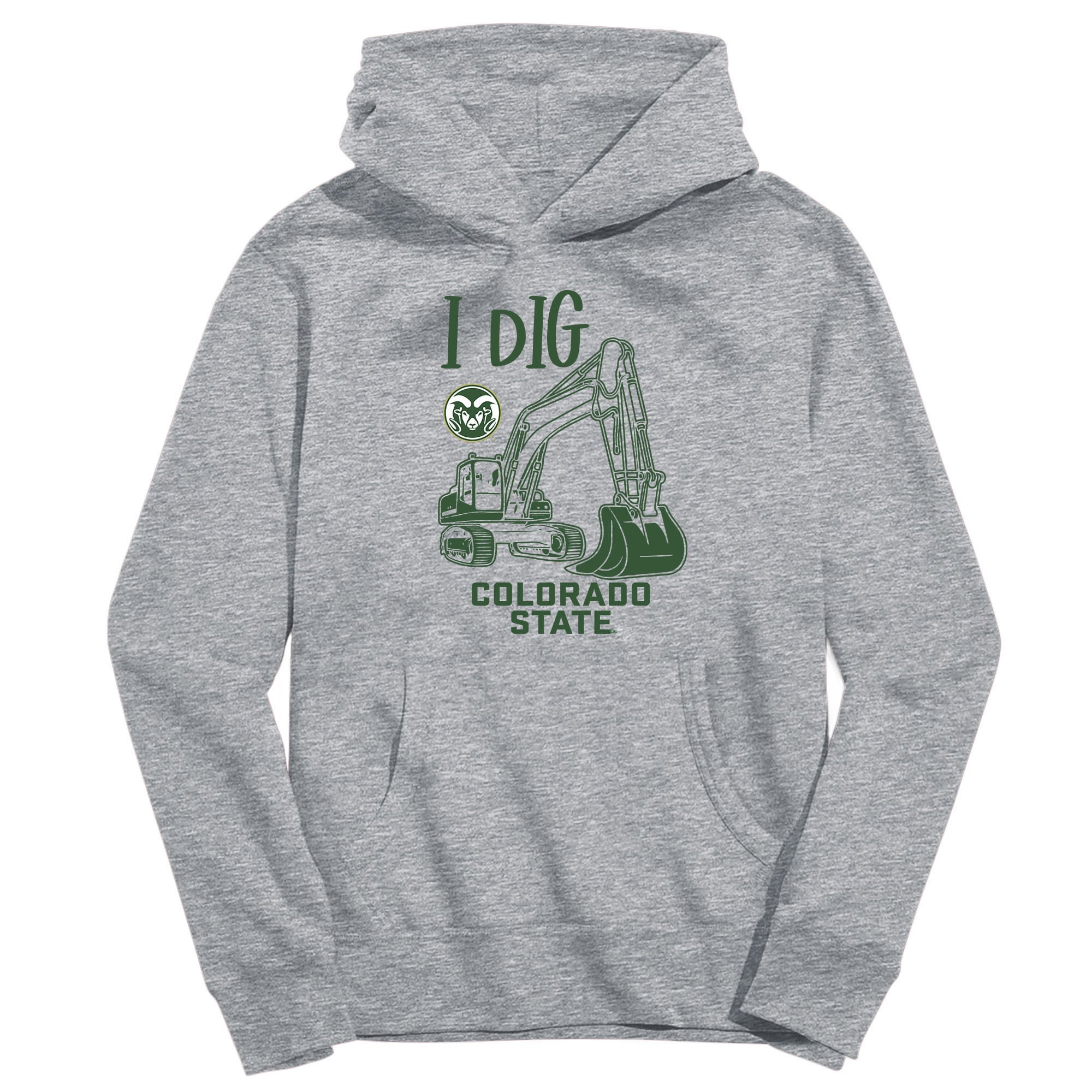 Youth Vive La Fete Gray Colorado State Rams Excavator Pullover Hoodie