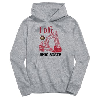 Youth Vive La Fete Gray Ohio State Buckeyes Excavator Pullover Hoodie