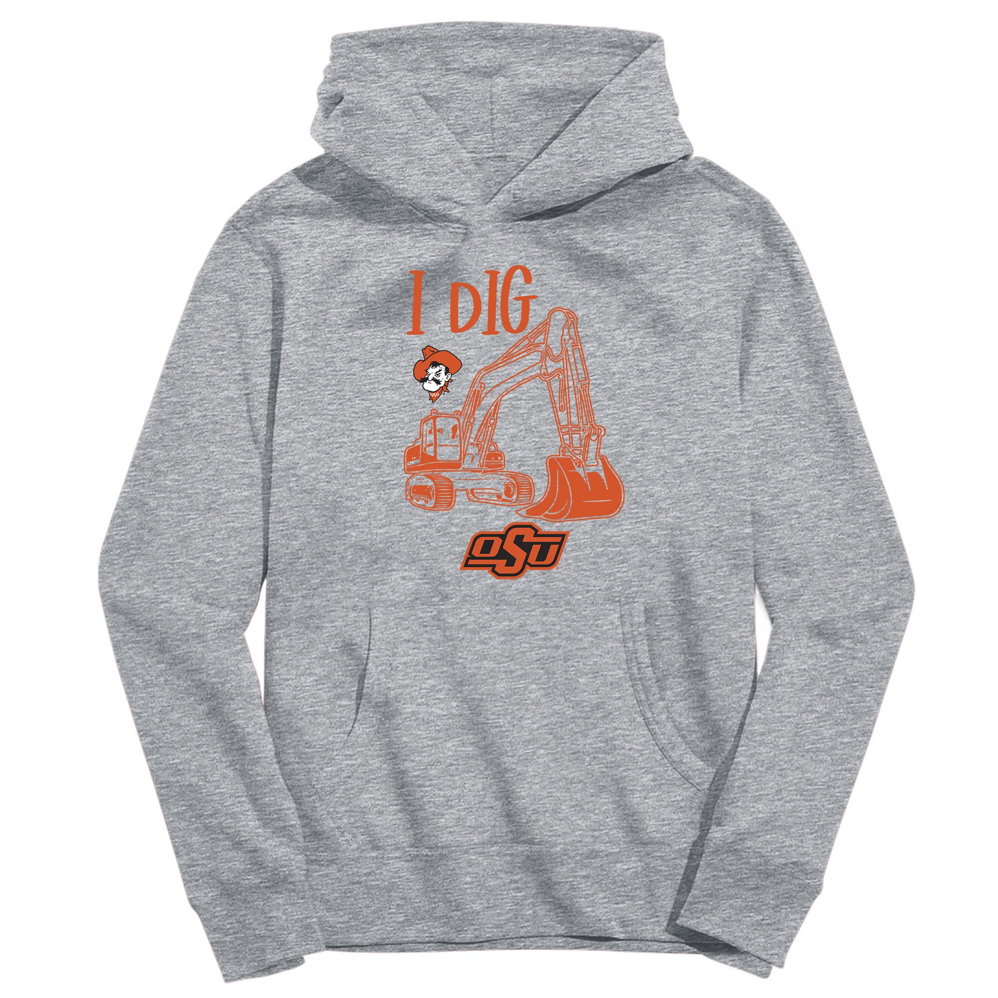 Youth Vive La Fete Gray Oklahoma State Cowboys Excavator Pullover Hoodie