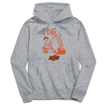 Youth Vive La Fete Gray Oklahoma State Cowboys Excavator Pullover Hoodie