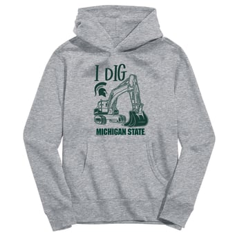 Youth Vive La Fete Gray Michigan State Spartans Excavator Pullover Hoodie