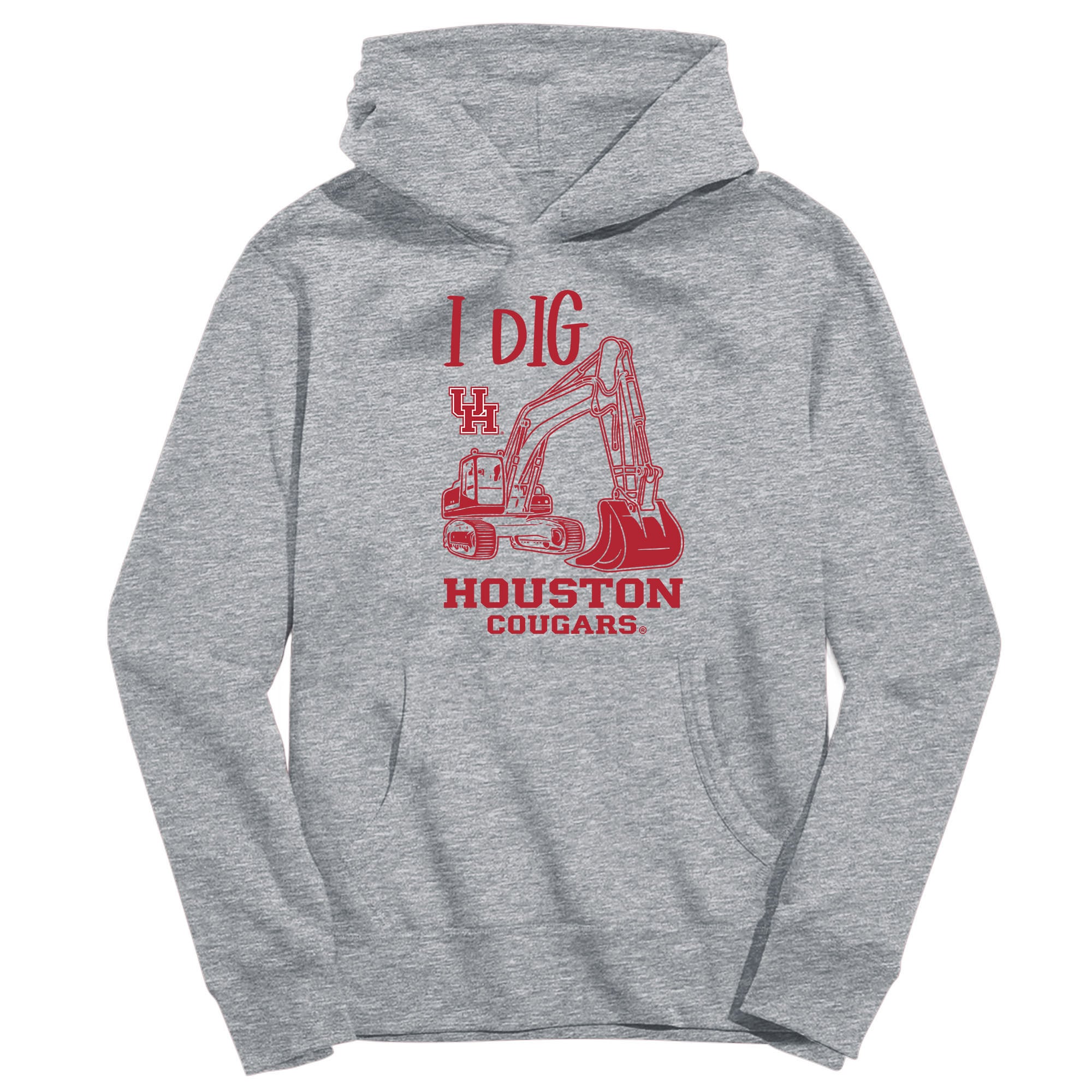 Youth Vive La Fete Gray Houston Cougars Excavator Pullover Hoodie