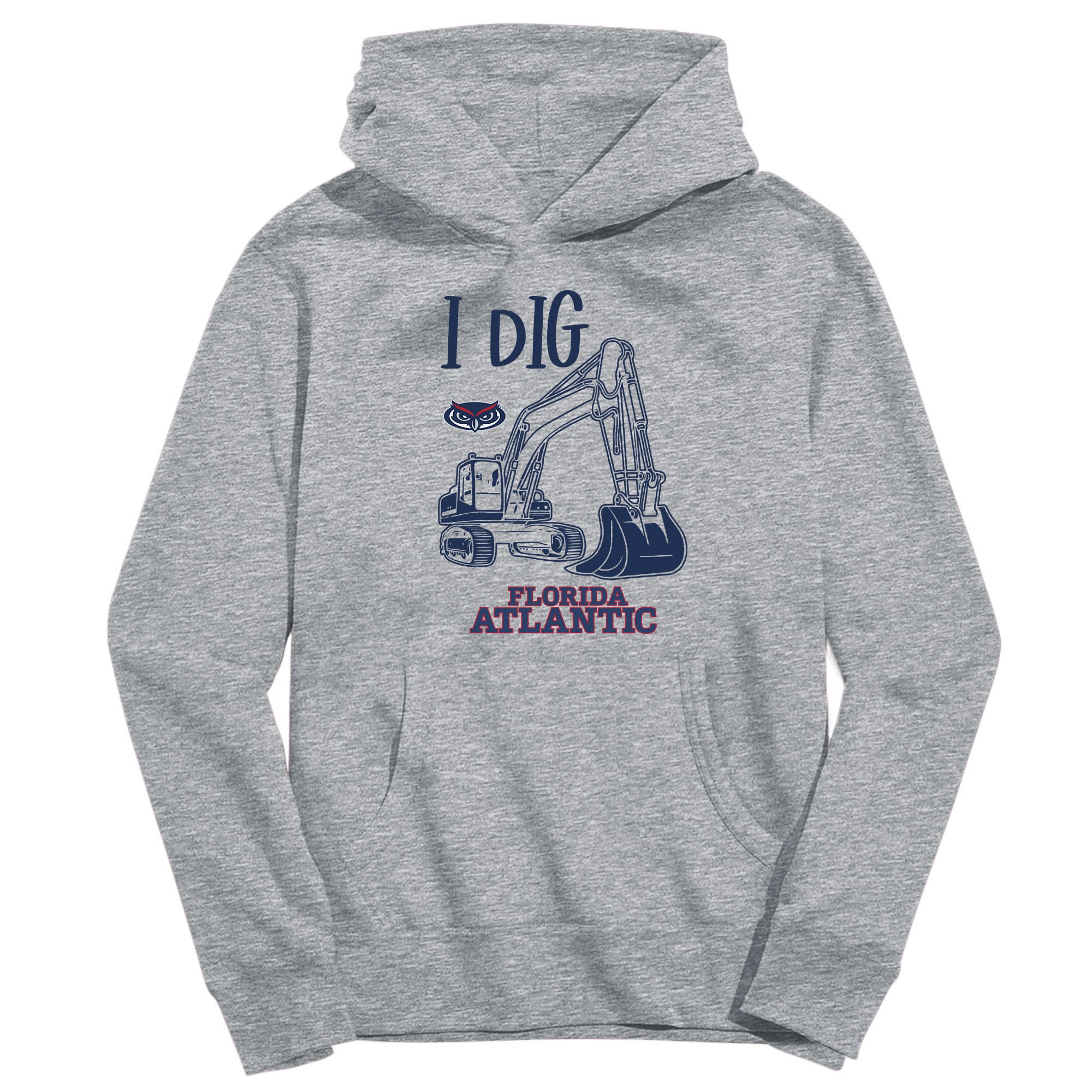 Youth Vive La Fete Gray Florida Atlantic Owls Excavator Pullover Hoodie