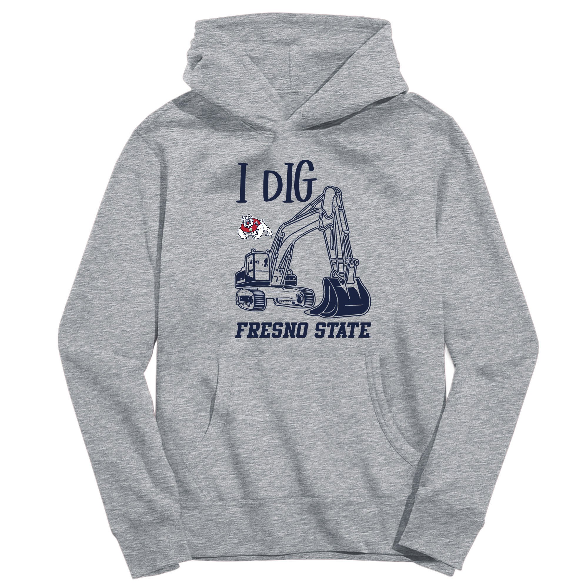 Youth Vive La Fete Gray Fresno State Bulldogs Excavator Pullover Hoodie