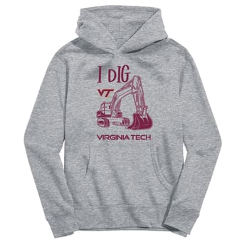Youth Vive La Fete Gray Virginia Tech Hokies Excavator Pullover Hoodie
