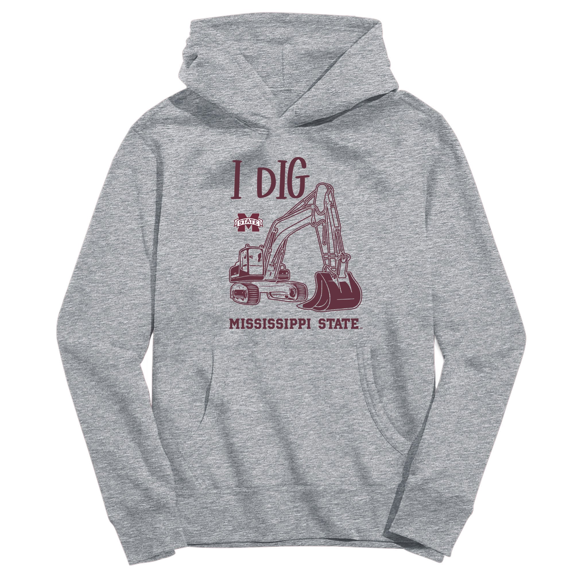 Youth Vive La Fete Gray Mississippi State Bulldogs Excavator Pullover Hoodie