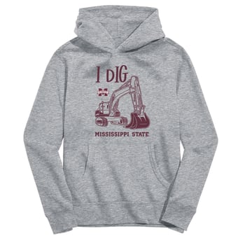 Youth Vive La Fete Gray Mississippi State Bulldogs Excavator Pullover Hoodie