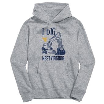 Youth Vive La Fete Gray West Virginia Mountaineers Excavator Pullover Hoodie