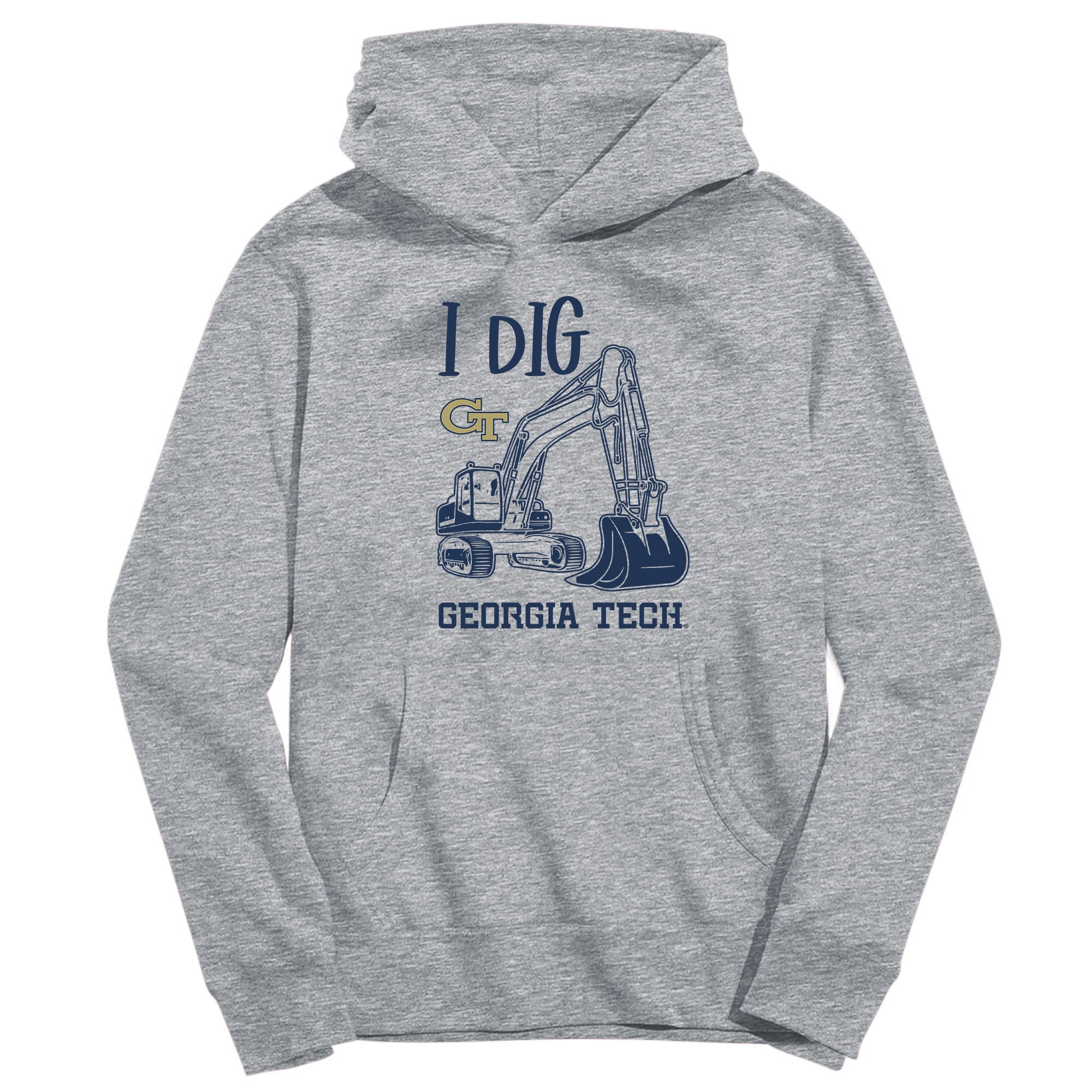 Youth Vive La Fete Gray Georgia Tech Yellow Jackets Excavator Pullover Hoodie