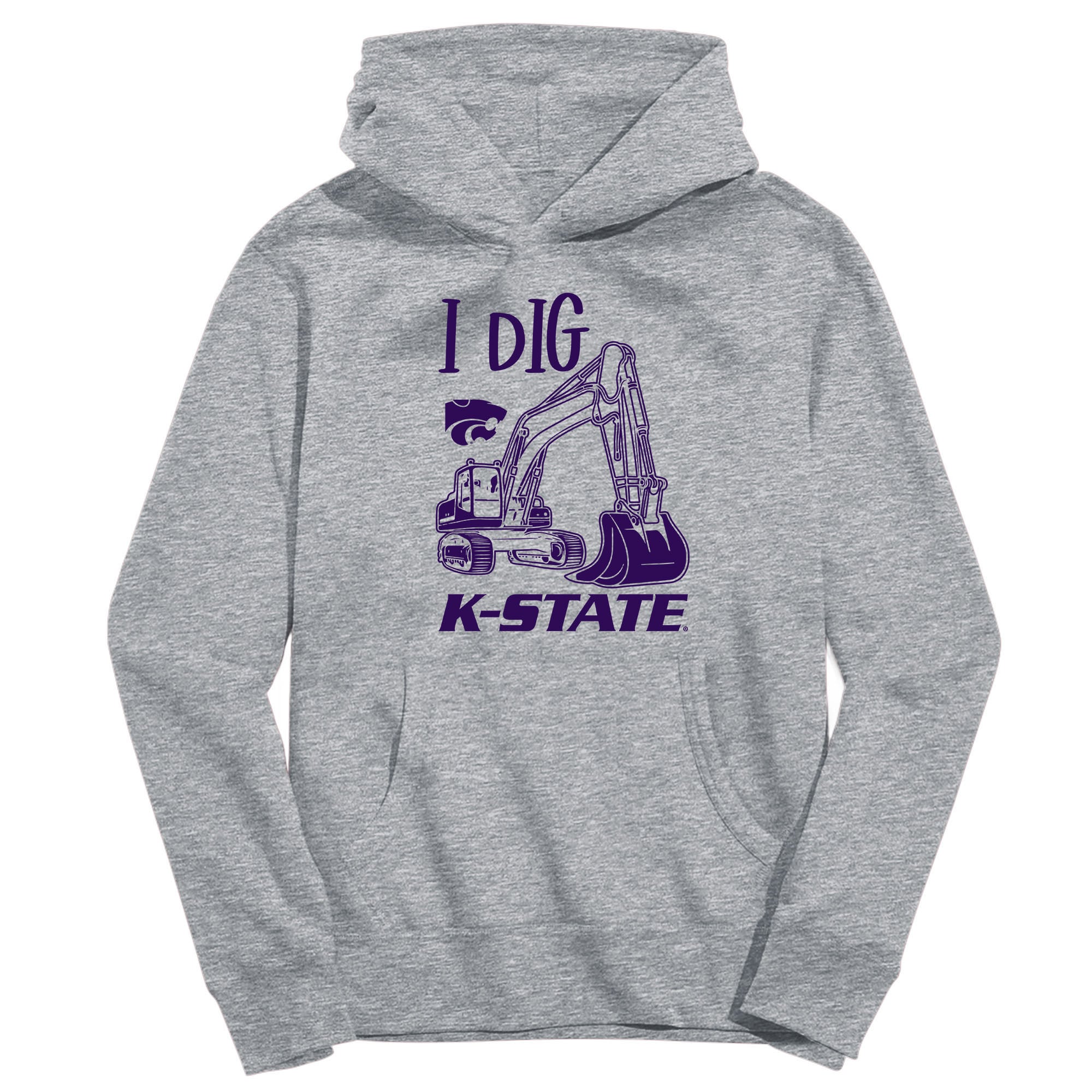 Youth Vive La Fete Gray Kansas State Wildcats Excavator Pullover Hoodie