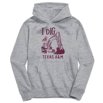 Toddler Vive La Fete Gray Texas A&M Aggies Excavator Pullover Hoodie