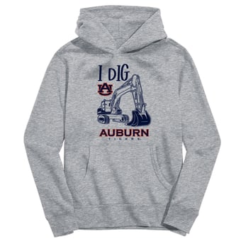 Toddler Vive La Fete Gray Auburn Tigers Excavator Pullover Hoodie