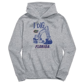 Toddler Vive La Fete Gray Florida Gators Excavator Pullover Hoodie
