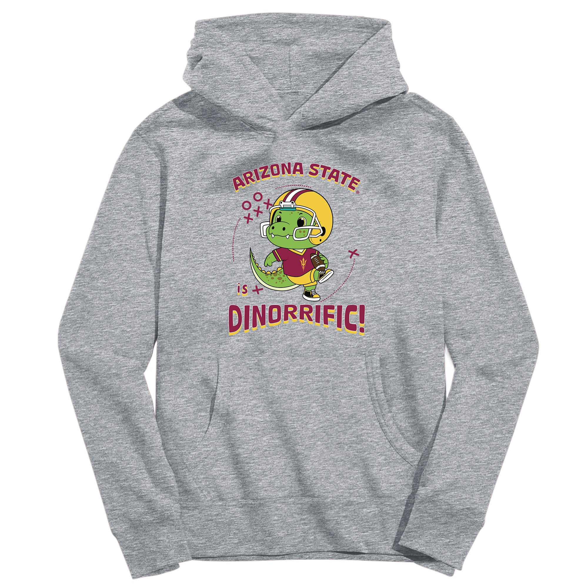 Youth Vive La Fete Gray Arizona State Sun Devils Dino-Rrific Pullover Hoodie
