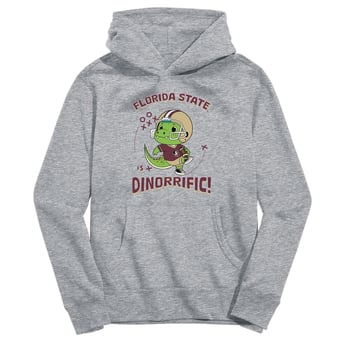 Youth Vive La Fete Gray Florida State Seminoles Dino-Rrific Pullover Hoodie