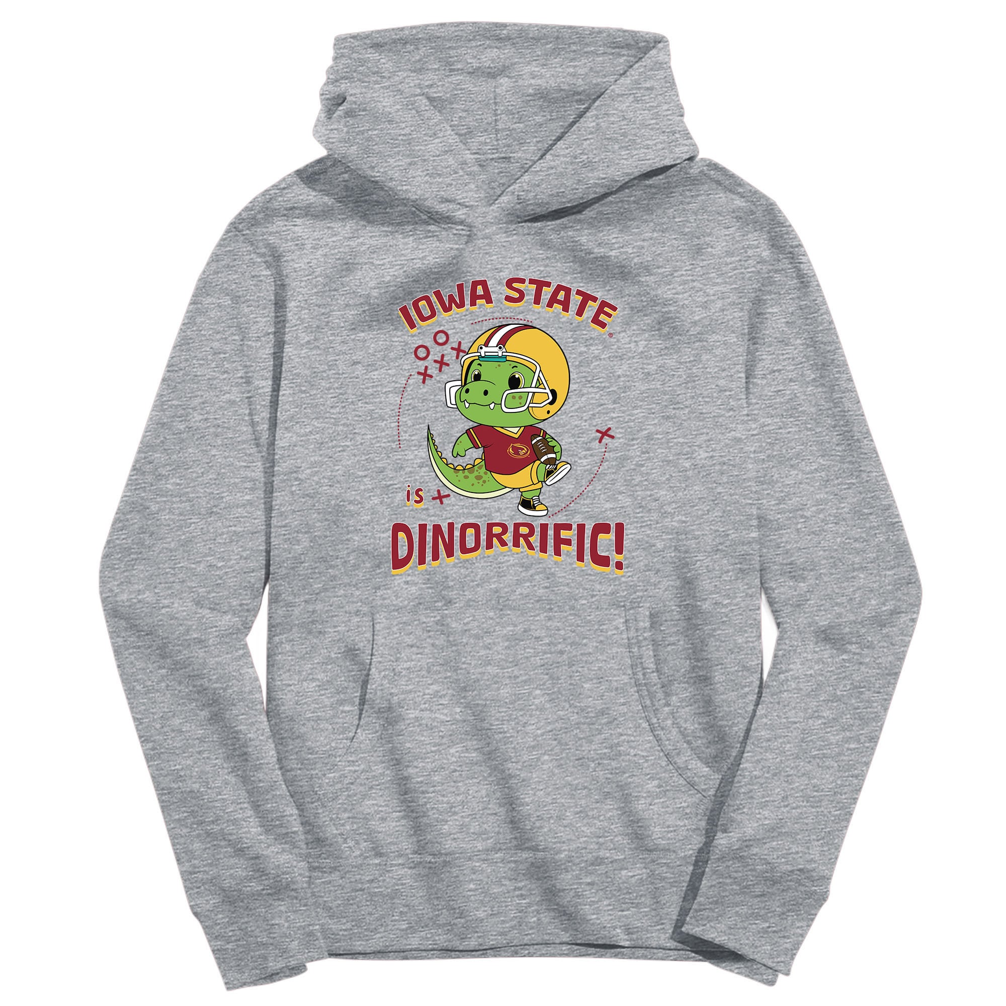 Youth Vive La Fete Gray Iowa State Cyclones Dino-Rrific Pullover Hoodie