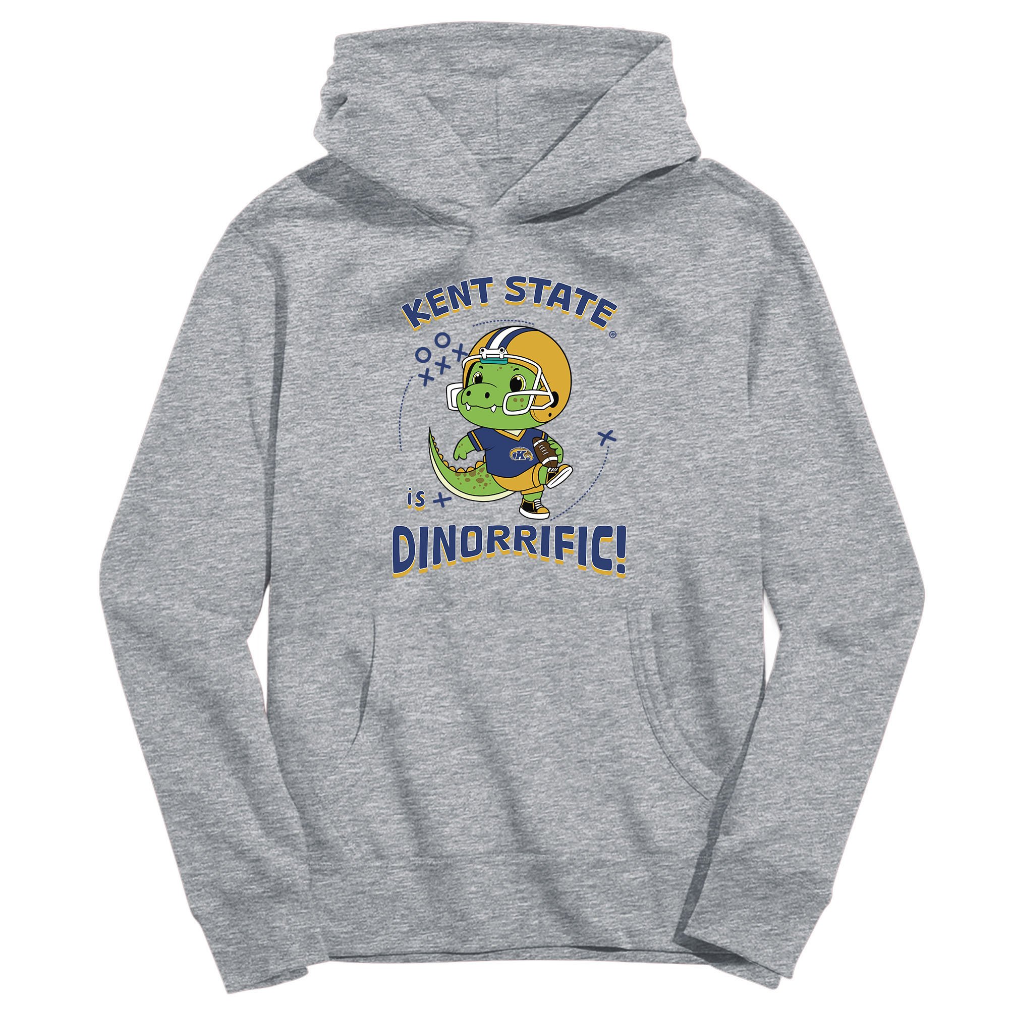 Youth Vive La Fete Gray Kent State Golden Flashes Dino-Rrific Pullover Hoodie