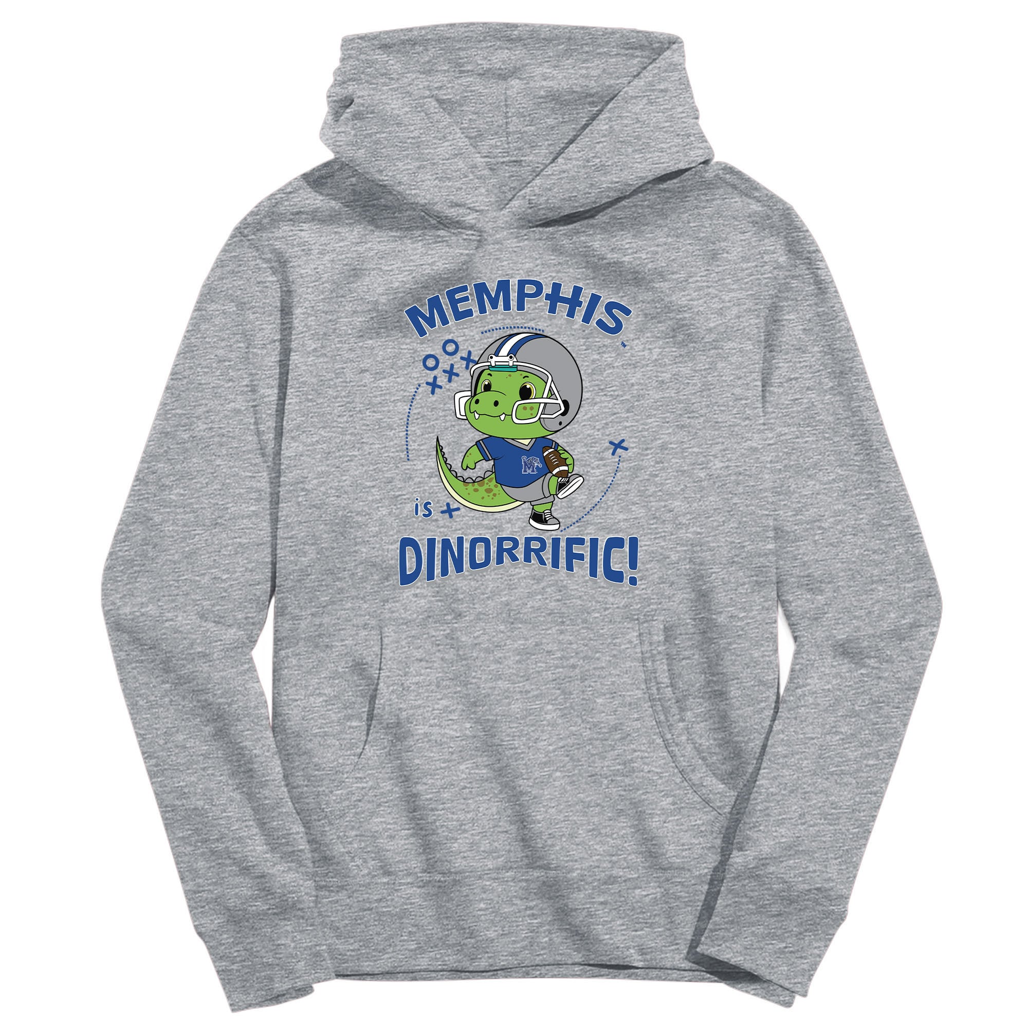 Youth Vive La Fete Gray Memphis Tigers Dino-Rrific Pullover Hoodie