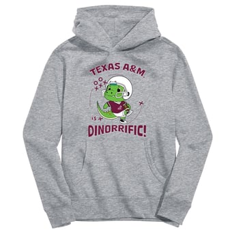 Youth Vive La Fete Gray Texas A&M Aggies Dino-Rrific Pullover Hoodie