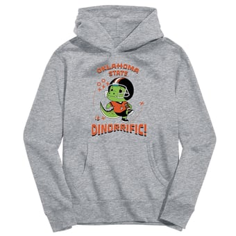 Youth Vive La Fete Gray Oklahoma State Cowboys Dino-Rrific Pullover Hoodie